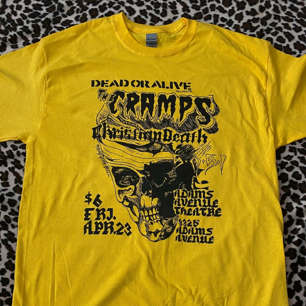 Cramps  Christian Death Vintage Flyer Tee